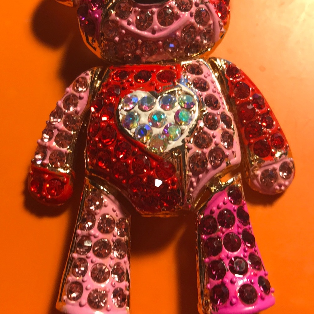 Valentines Day!!  Colorful teddy bear necklace 3 AVAILABLE - Picture 7 of 7